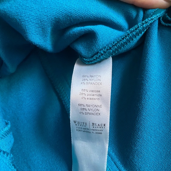 WHBM Turquoise 3/4 Sleeve Fit & Flare Dress - Picture 5 of 7